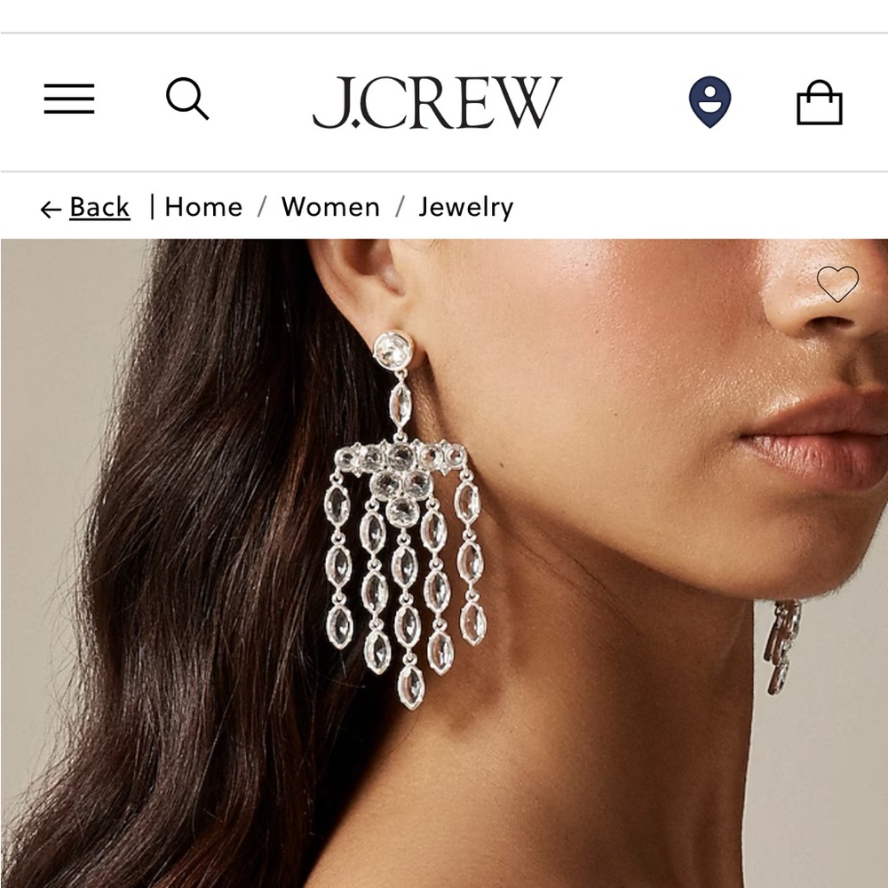 Brand new with tags Crystal Chandelier earrings from J. crew